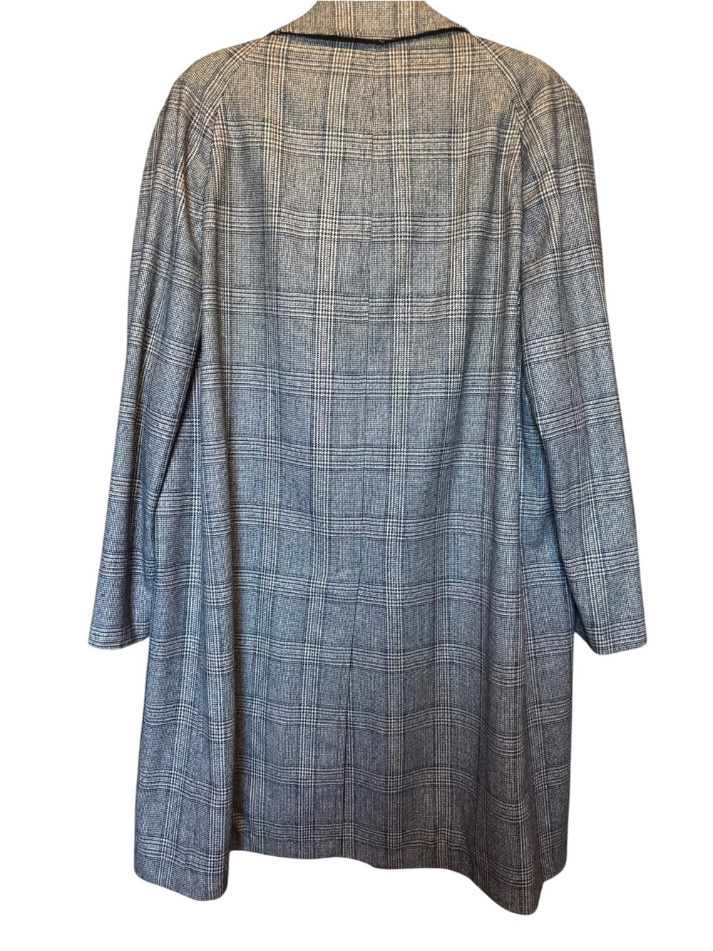 70s Vtg Plaid OverCoat Mens ALPACUNA Famous-Barr Alpaca Wool Blend Approx 46R - Picture 4 of 12